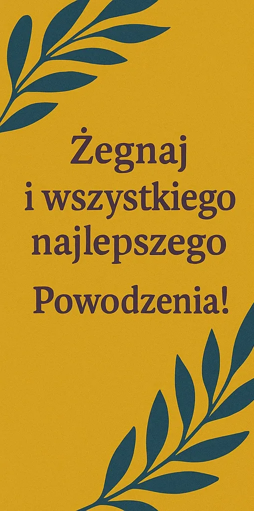 Kartka na pożegnanie kolegi