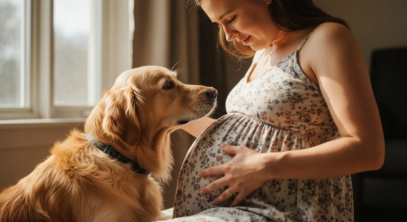 Jakie zmiany w zachowaniu psa przy kobiecie w ciąży są typowe?