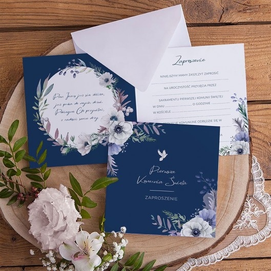 Zaproszenia do wypisania na Komunię